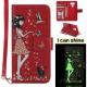 LG G6  Luminous 3D Girl pattern leather Case with Cash Slots Stand Wristlet Strap