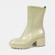 Anti Skid Reinforced Seamless Molded Mid Calf Rain Boots For Lady