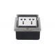 Aluminium Built - in Pop Up Floor Receptacle With Double Positions India Type Socket