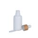 Smooth 30ml White Cylindrical Cosmetic Dropper Bottles Pink Orange