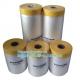 Disposable PE Pre-Taped Self Static Cling Masking Film, Cover Mask Plastic Drop Film PE Protection Film With Tape