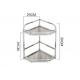 Space Saving Kitchen Pull Out Basket Triangle Shelf Double / Triple Layers