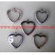 Origami Style Heart Shaped Magnetic Stainless Steel Lockets,Glass Memory Floating Lockets
