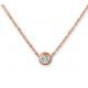 Diamond Pendant Necklace Rose Gold  Stainless Steel Necklace 450mm length necklace