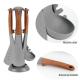 Support Room Space Selection 6-Pieces Wood Cooking Utensils for Classical Cooking Tools