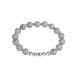 Adjustable size Beaded Stone Bracelet , Silver Healing Chakra Bracelet for Lady