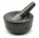 Polished Granite Stone Mortar And Pestle Mortar Round Spices Press Grinder