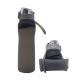 Food Grade 650ML Collapsible Silicone Water Bottle