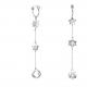 1.75g 3.7in Sterling Silver Jewelry Earrings Moon Star Alloy Drop Earrings SGS