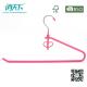 Betterall One Arm Shape Pink PVC Coated Wire Hanger For Pant