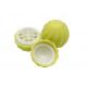 Lemon Color Lip Balm Container Ball Shaped Plastic Lip Balm Tube With Screw Cap