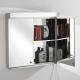 Illuminated Wall Mounted Bathroom LED Mirror Cabinet Stainless Steel Frame