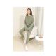 Long Sleeve Casual Jogging Suits Autumn Spring Solid Color Round Neck