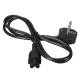Black Power Cable European Standard , Euro Extension Cord 3*1.5mm Square C19 C20