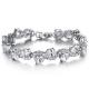 Women Platinum Plated Clear Cubic Zirconia Bracelet Wedding Jewelry (JDS924WHITE)