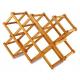Novelty portable folding wooden bamboo display red wine bottle rack