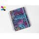 Professional Stationery Hardcover PU Spiral Notebook Printing With Elastic Band