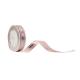 Raised Brand On Pink Satin Ribbon , Chocolate Wrapping Rolled Poly Satin Ribbon