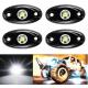 4 Pcs Offroad Rgb Rock Light For Jeep Bluetooth Control 9w Multicolor 6000K