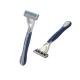 Rubber Handle Five Blade Razor With Rubber Guard Bar Preventing Nicks And Cuts