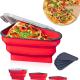 The Perfect Pizza, Reusable Pizza Storage Container, Serving Trays, Free Adjustable Pizza Slice Container to Organize