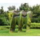 Customized Large Outdoor Sculpture , Large Metal Yard Sculptures Stainless Steel Cloud