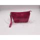 Pink Nylon Webbing Travel Cosmetic Bags For Outdoor Activity / Traveling