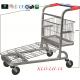 Chrome Plating Folding Warehouse Trolley With Four Wheels 1115x604x995mm