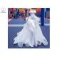 Long Tail White Satin Wedding Gown 2 In 1 Off Shoulder Satin Mermaid Fishtail