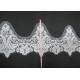 White Nylon Eyelash Lace Trim with 32cm Width for Bed Sheets CY-HB3240