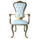 Luxury Armchair Bridal Shower Chair Gold SS Frame For Hotel Event Reception