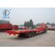 40 Feet Flatbed Semi Trailer Trucks 3 Axles Container Carrying Heavy Equipment Trailer