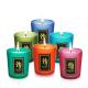 Christmas Gift Colorful Scented Candle Jar Frosted Glass Candle Jar For Home / Wedding