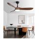 110V 220V Modern Ceiling Fans With LED Lights Timber DC Motor Remote Control