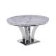 Round Marble Top Grey SS Steel Furniture Dining Table