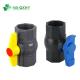 1/2 Inch to 4 Inch Long Handle Octagonal Plastic PVC Ball Valve for Manual Operation