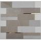 4mm Thickness Mosaic Wall Tile Natural Stone With Metal Decor