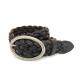 Comfortable Braided Leather Belt Black For Male Casual 3.5cm Width