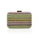Boho Style Crossbody Evening Clutch Bag Colorful Woven For Ladies