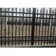 4 rails steel fence panels 6ft height x 10ft width spacing 100mm upright 1 round tubing stain ral interpon powder