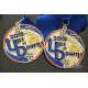 Awareness Walk Gold Sport Metal Award Medals Blue Ribbon Hockey And Racing Medals