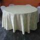 white jacquard table cloth