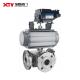 High Platform Square Three-Way Ball Valve 150LB Pneumatic Driving Mode for Industrial