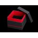 Black & Red Paper Watch Box Cardboard Covered Gift Packaging Custom Logo