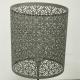 Tall Drum Decorative Metal Lamp 21*28cm Round Grey Painted