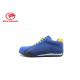 Blue Shine With Yellow Breathe Sport Safety Shoes , Office Men'S Athletic Safety Shoes