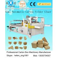 Vertical Packing Carton Folder Gluer Machine 4kw , Automatic Paper Folding Machine