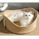 Anti Anxiety Indoor Rattan Cat Bed Round Soft Litter Mat Cushion For Pets Sharpen Claws