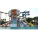 OEM Amusement Equipment Set Fiberglass Water Slide For Swimming Pool
