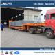3 axles 80 tons low bed trailer with hydraulic ramps